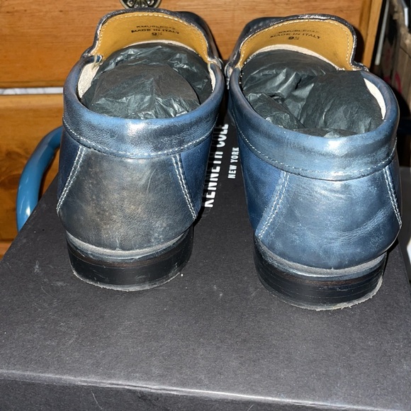 Kenneth Cole New York Zone In Navy Leather Loafers - Picture 5 of 6